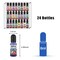 Epoxy Resin Pigment - 24 Colors Liquid Translucent Epoxy Resin Colorant, Highly Concentrated Dye for DIY Jewelry Making, Paint, Craft - 6ml Each, with 6 Colors Resin Glitter